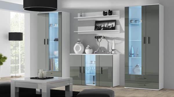 Cama SOHO S7 Sideboard 120 cm White/Grey Gloss
