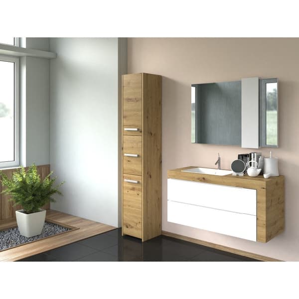 Topeshop S33 ARTISAN Bathroom Storage Cabinet Oak