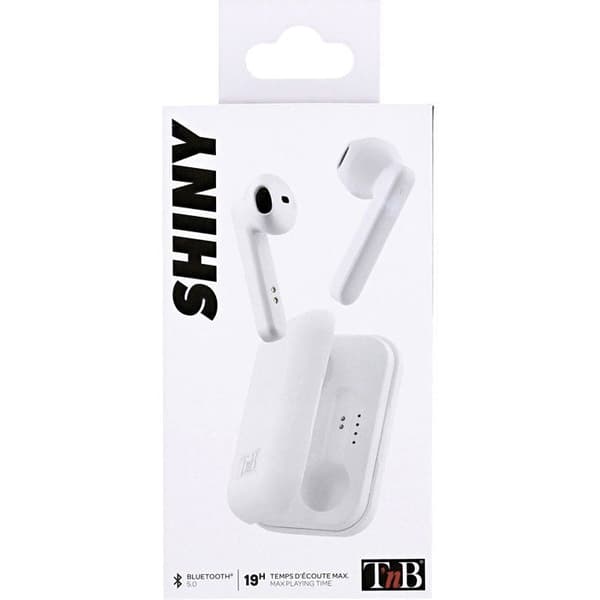T'nb Shiny TWS Wireless Earbuds - Bluetooth - 25h Battery Life - White