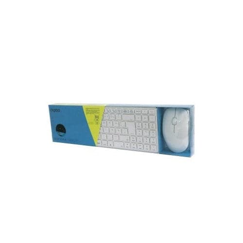 Rapoo 9300 M Multimode Wireless Ultra-Slim Desktop Combo Set QWERTY White
