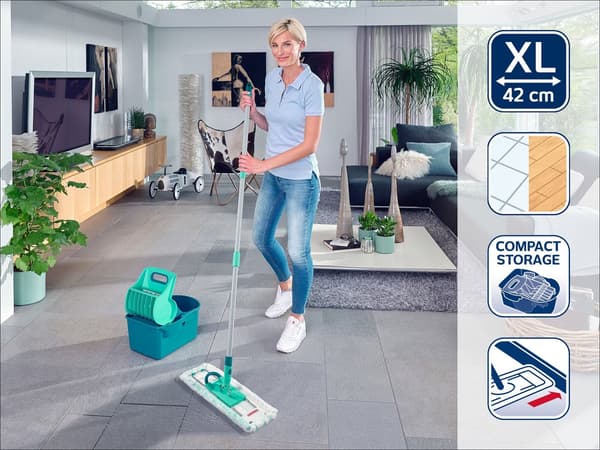 Leifheit 55092 Mop Microfibre 8000 ml Blue Grey