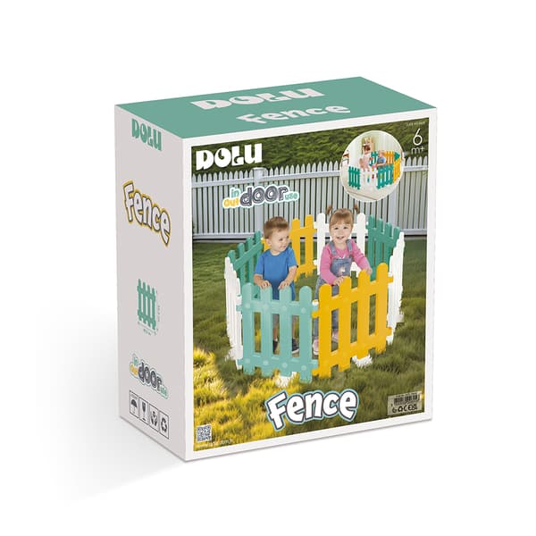 Dolu Play Gate 8-piece Height 55 cm for Safe Play Area