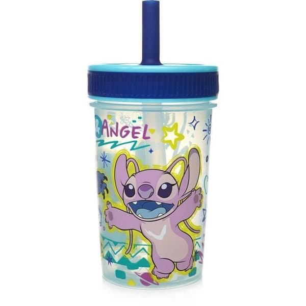 THERMOBABY Straw Cup - 420 ml - Leak-Proof - LILO & STITCH