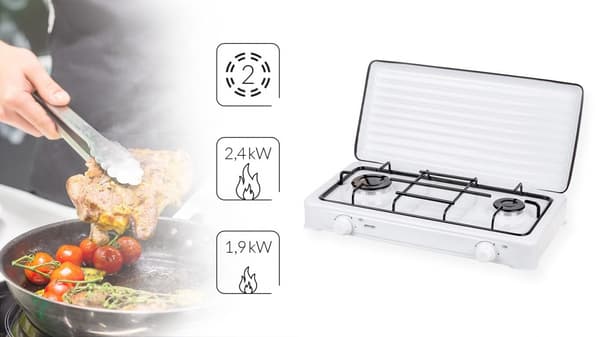 Smile 2-Burner Gas Cooker KN-02/1K