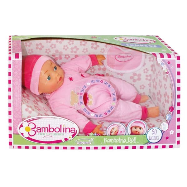 Bambolina Interactive Doll 40 cm + Sound - Pink