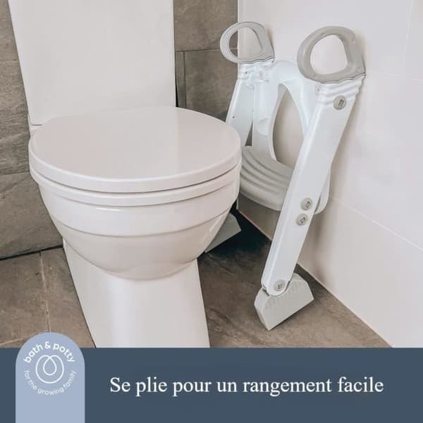 DREAMBABY STEP-UP Toilet Training Seat - 2 Adjustable Steps - Grey