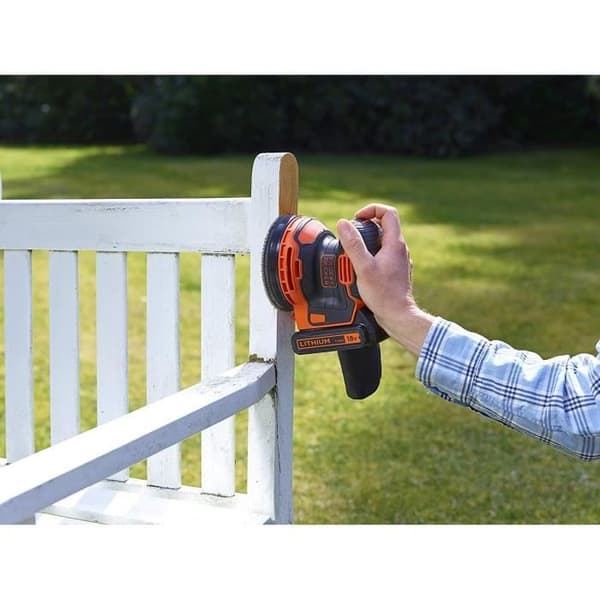 BLACK+DECKER BDCROS18N 18V Cordless Random Orbital Sander - 125 mm - Includes 3 Sanding Discs