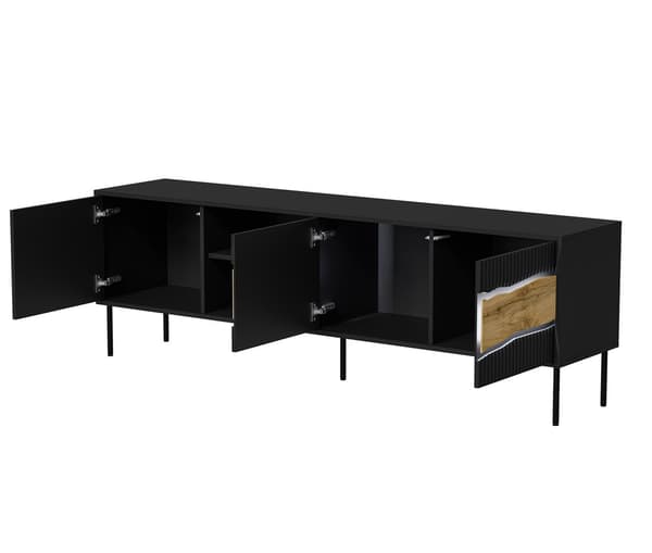 Cama INSERT 3D1W TV Cabinet 190x40x61.5 Black + LED