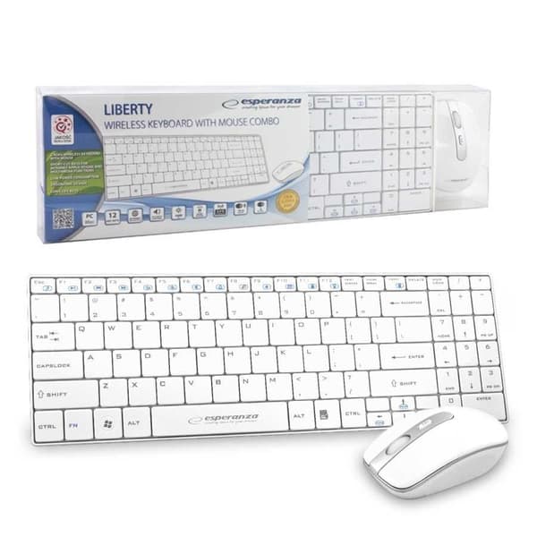 Esperanza EK122W RF Wireless Keyboard QWERTY White