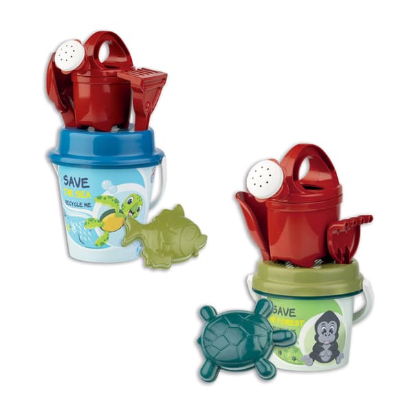 Save Nature Recycle Bucket Set Forest or Sea 6-piece Assorted