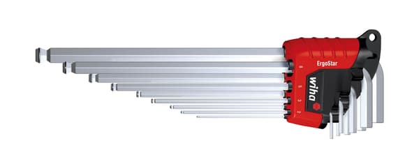 Wiha 369R L-Shaped Hex Key Set, Metric, 9 Pieces