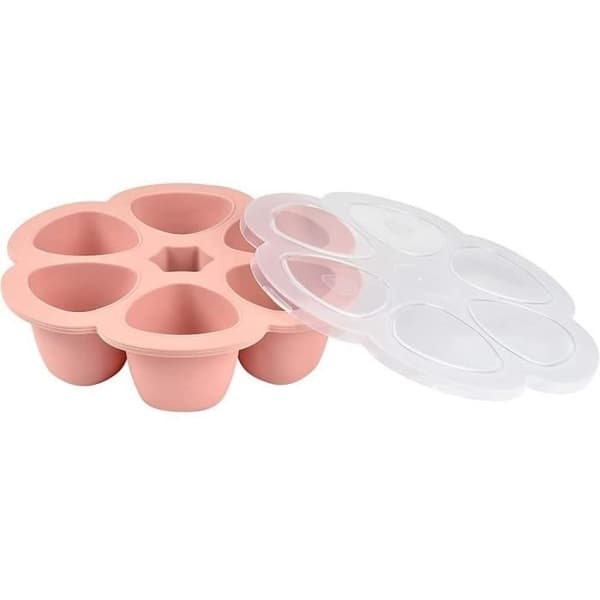 BEABA Premium Silicone Multi-Portion Containers, Heat Resistant, 6 x 90 ml, Pink