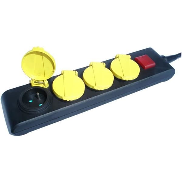 GAO Power Strip - IP44 - 4 Sockets, Switch, 1.5 m Cable