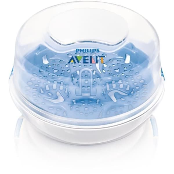 Microwave Sterilizer - PHILIPS AVENT - Rapid Steam - Blue/White - Sterilizes in 2 min