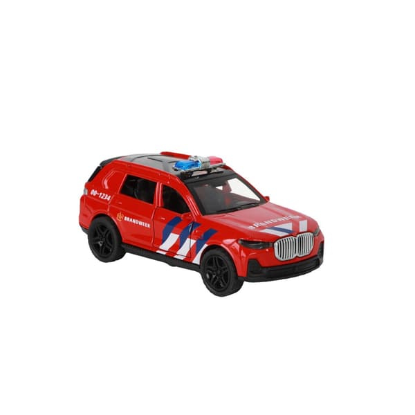 112 Pull-Back Fire Department SUV 1:36 - Die-Cast with Lights and Sound
