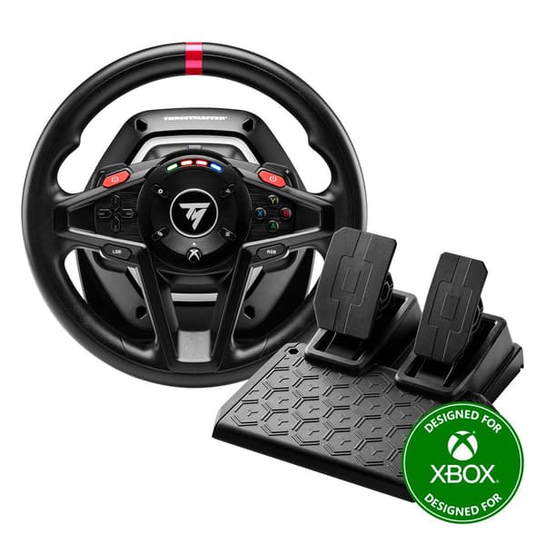 ThrustMaster T128 Wired Steering Wheel and Pedal Set for PC, Xbox One, Series S, X