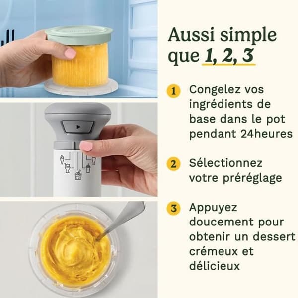 Cuisinart Ice Cream Maker - ICEFD10E - Capacity 3 x 240 ml - 250W
