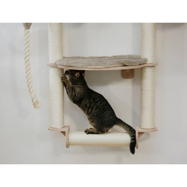 KERBL Wall-Mounted Cat Tree - H. 138 cm - Dolomite Grappa Pro - Taupe