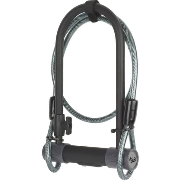 Yale U-Lock with Key and Cable - YUL2C/13/230/1 - Sold Secure Silver Certified