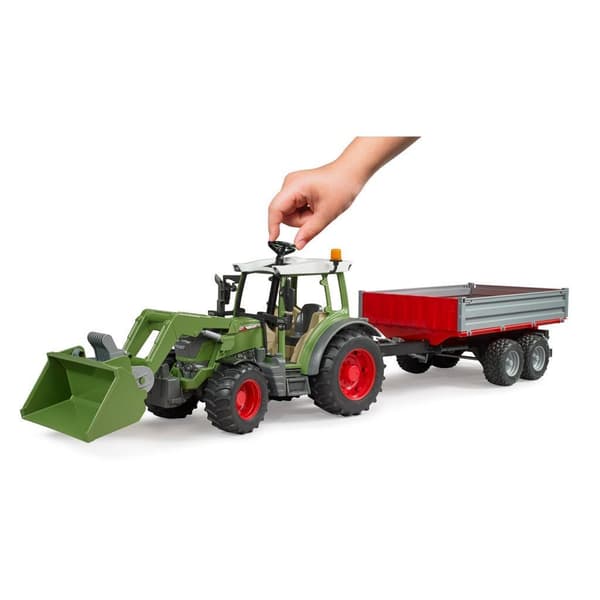 Bruder Fendt Vario 211 with Front Loader + Sidewall Trailer