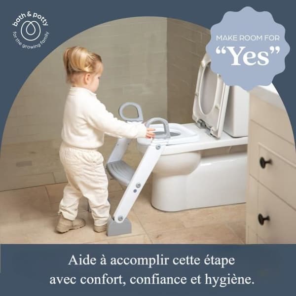 DREAMBABY STEP-UP Toilet Training Seat - 2 Adjustable Steps - Grey