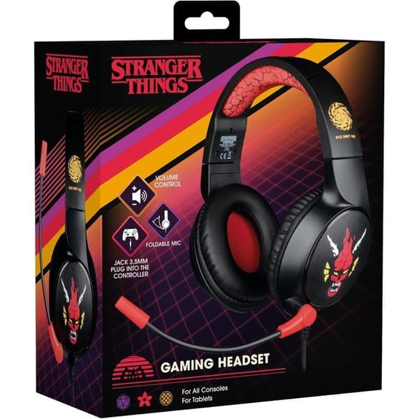 Konix Wired Circumaural Gaming Headset - Stranger Things - Compatible with PC, PS5, Switch 2, Xbox - 1.5 m