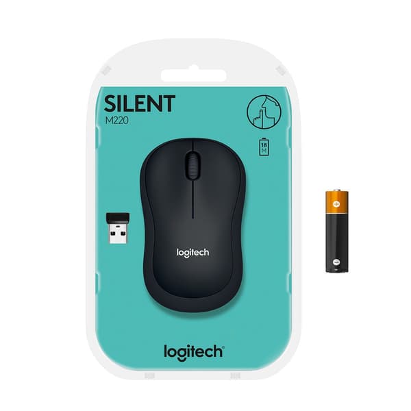 Logitech M220 SILENT Wireless Mouse - 90% Noise Reduction