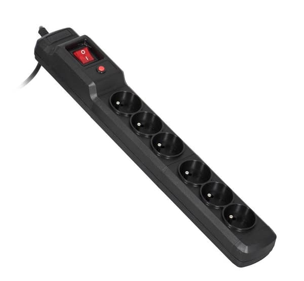 Activejet COMBO 6GN Power Strip 3 M Black with Cord
