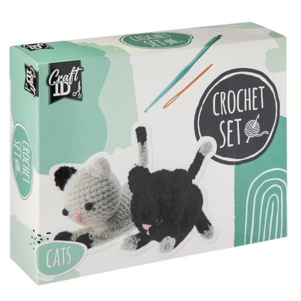 Craft ID Kitty Crochet Set - Make Two Cute Kittens for Ages 12+