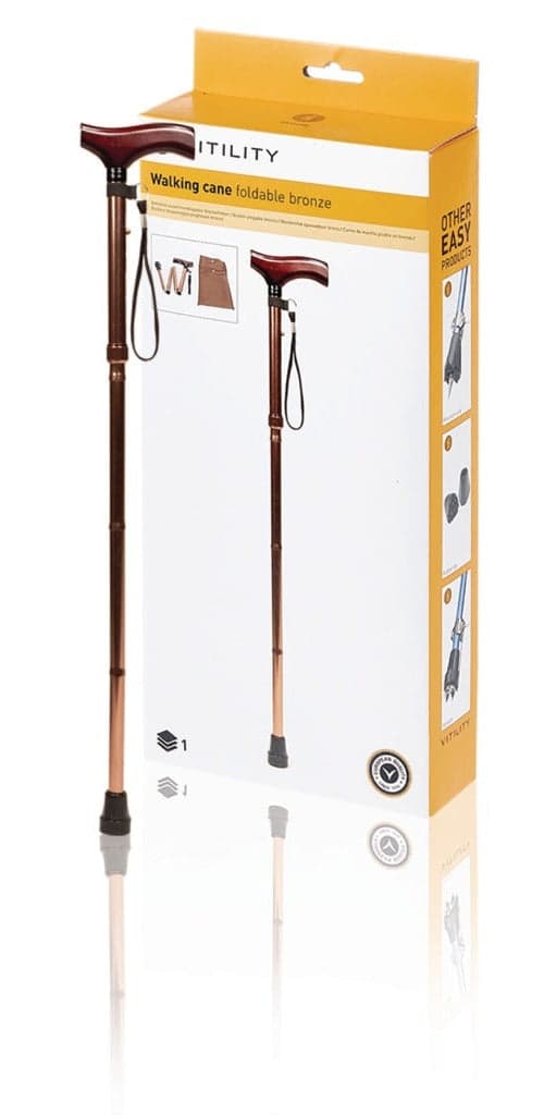 Vitility Folding Walking Stick Derby Bronze VIT-70510020