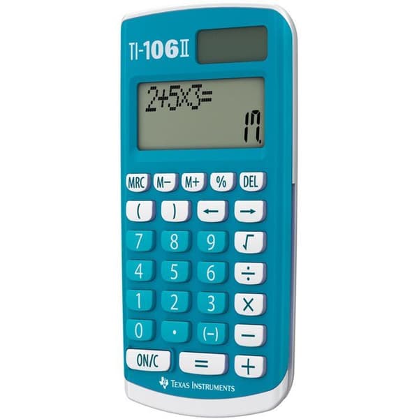 TEXAS INSTRUMENTS Scientific Calculator TI-106 II Solar - Blue