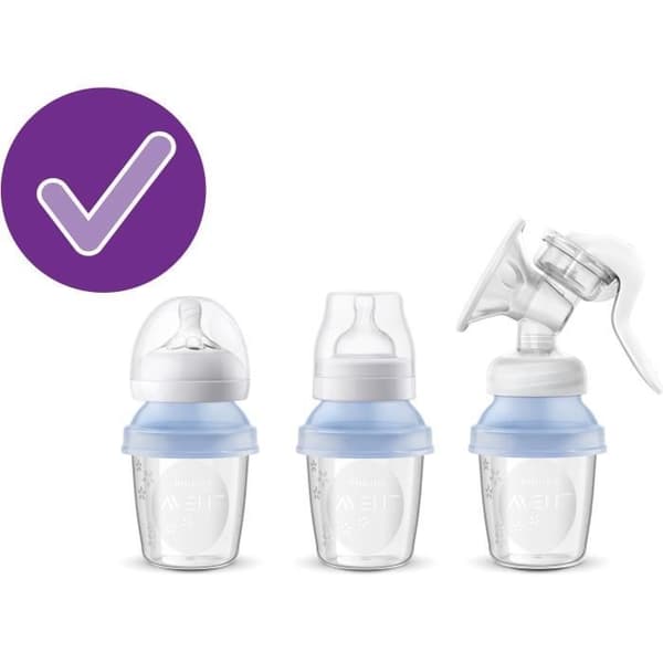 Storage Containers - PHILIPS AVENT - Breast Milk - 10 Containers 180 ml + 2 Adapters