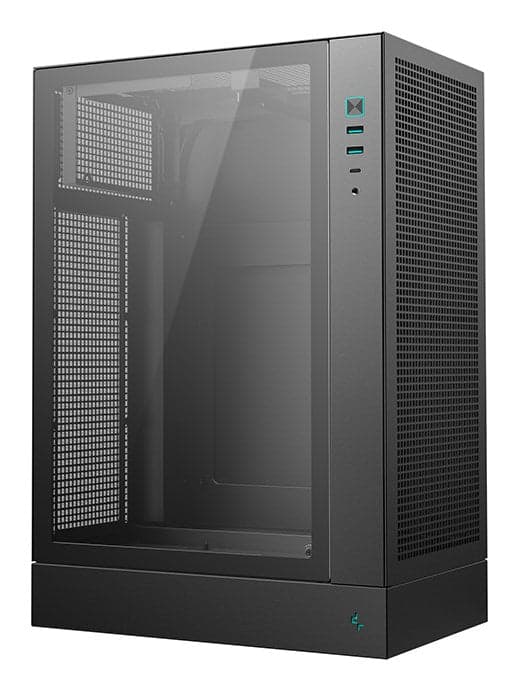 DeepCool CH170 PLUS Tower Black - Compact PC Case with Tempered Glass Panel