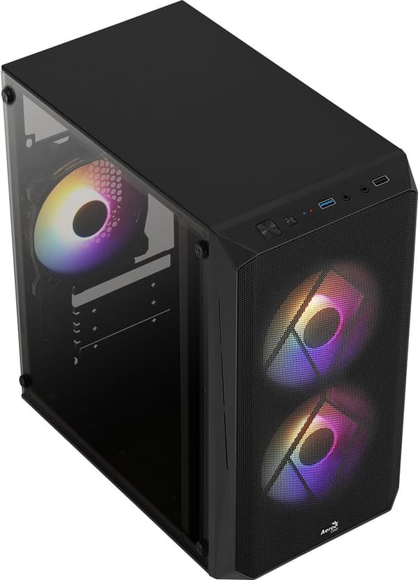 Aerocool CS107V2 Mini Tower Computer Case - Black