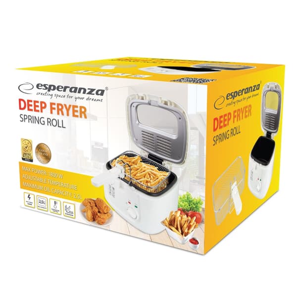 Esperanza Deep Fryer 2.5L White