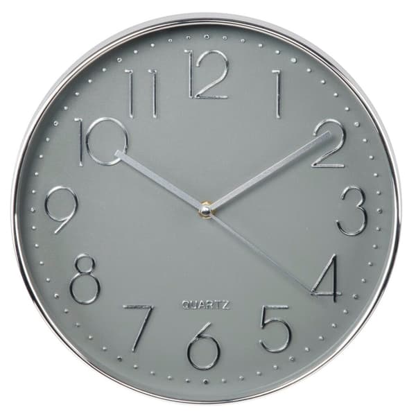 Hama Wall Clock Elegance Ø 30 Cm Silent Silver/Grey