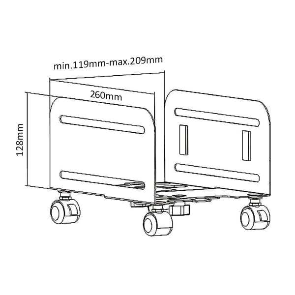Maclean Mount MC-851 Castor Platform