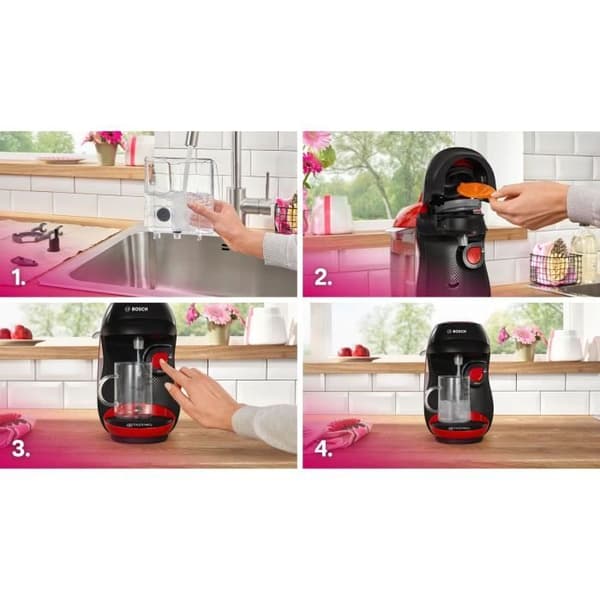BOSCH Multifunctional Coffee Machine - TASSIMO T10 Happy - Red - 1400 W
