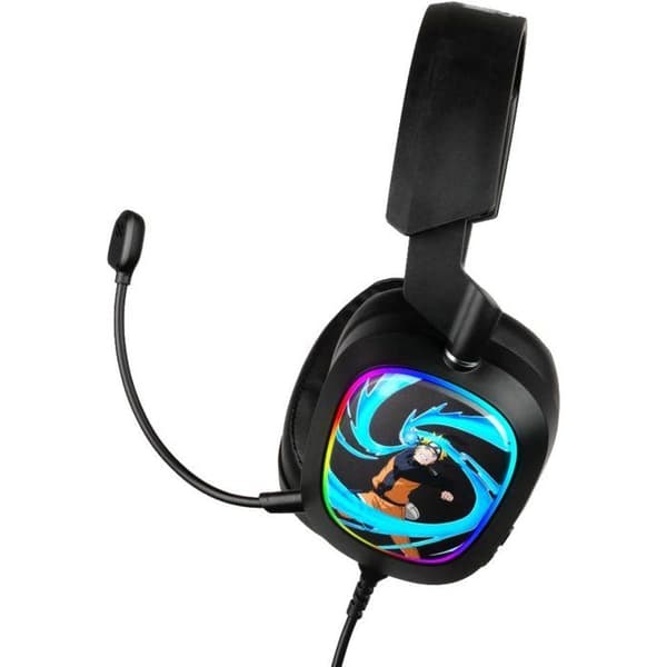 Konix Wired Gaming Headset - Naruto Shippuden - 7.1 PC - 50 mm Drivers - Microphone - 2 m Cable - LED - Black