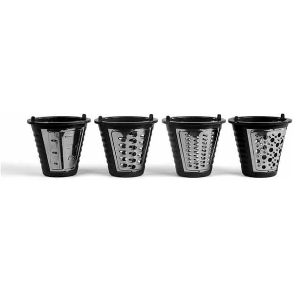 LIVOO DOP192 Electric Grater - Black and Grey - 4 Interchangeable Cones