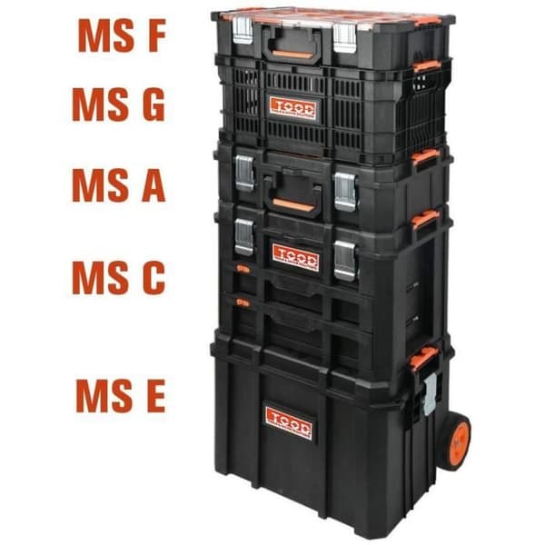 TOOD Tool Case - Waterproof - Wheels and Handle - 56x37x41 cm