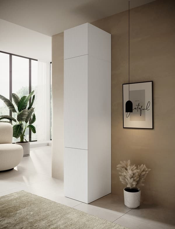 Wardrobe PAFOS 1D BASE 45x55 5x45 White Matt