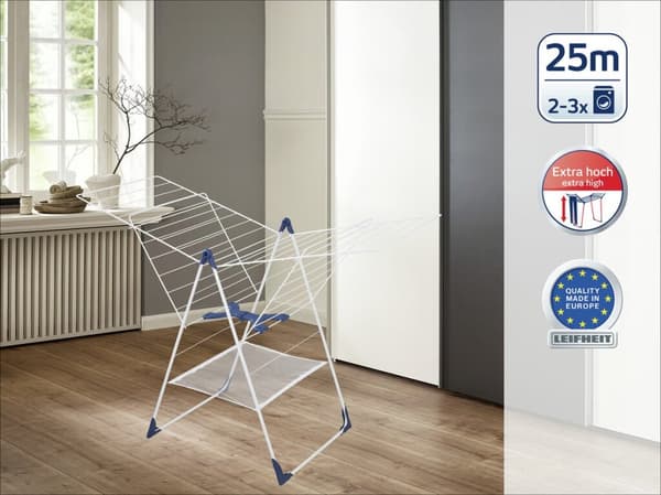 Leifheit Classic 250 Flex Drying Rack White/Blue