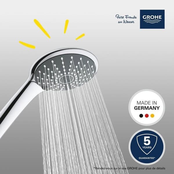 GROHE Vitalio Joy 110 Duo Hand Shower - Chrome - 2 Spray Patterns - Water Saving