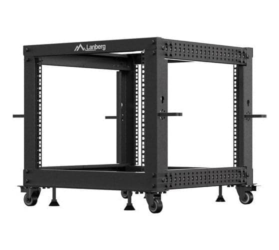 Lanberg OPEN RACK 19" 9U 600x600-1100 Adjustable Black