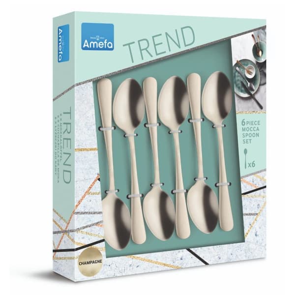 Amefa Austin Tea Spoons 6 Pieces Champagne
