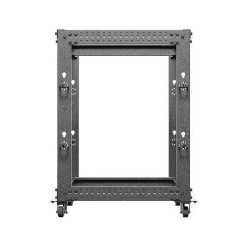 Lanberg Open Rack 19 15U 600x600-1100 Adjustable Black
