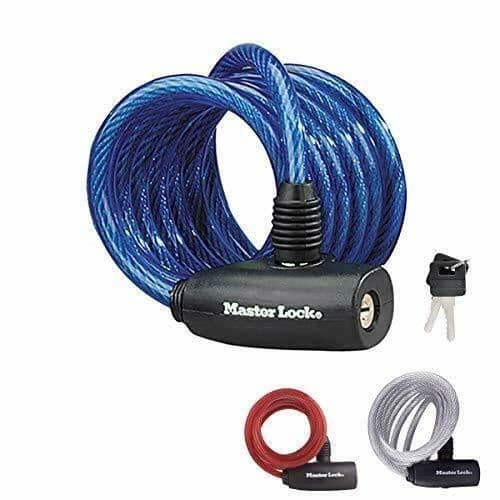 Masterlock Cable Lock 1.8 m x 8 mm - 8127EURDPRO - Twisted Steel - Blue