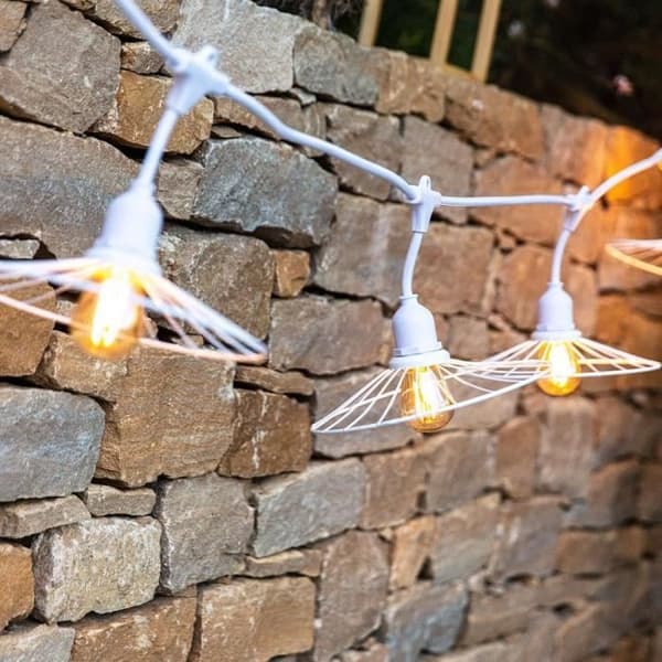 LUMISKY Outdoor String Lights - CHIC WHITE LIGHT - 6 m - 10 Filament Bulbs - E27 - Warm White LED