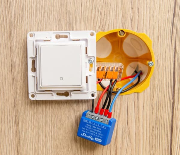 Shelly 1 Mini Gen4 Flush Mount Smart Relay Pack of 2 - Max 8A, Single Channel Gen4-Module
